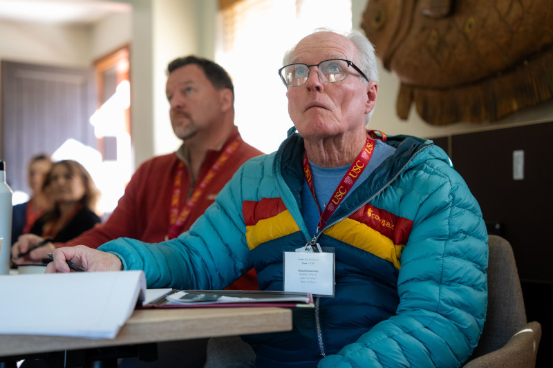 John Rochford listening attentively during a session with our expert advisors