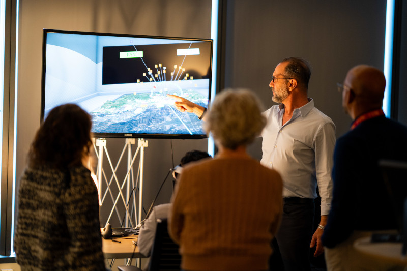 Leaders watching a presentation